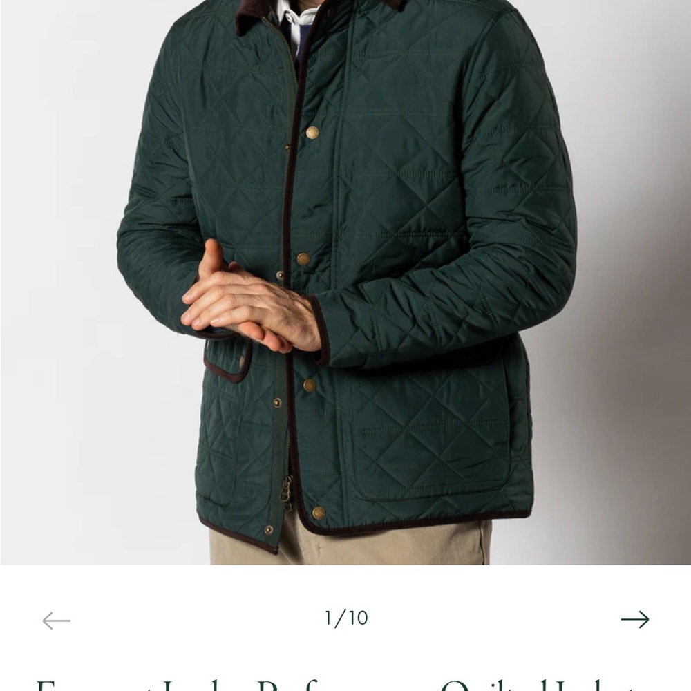 Duck Head Men's Quilted Jacket - Forest Green